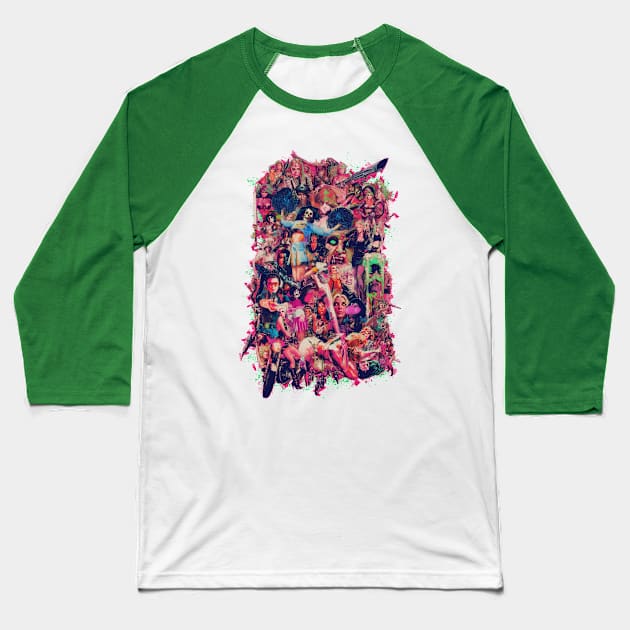 VHS Vixens Baseball T-Shirt by MondoDellamorto